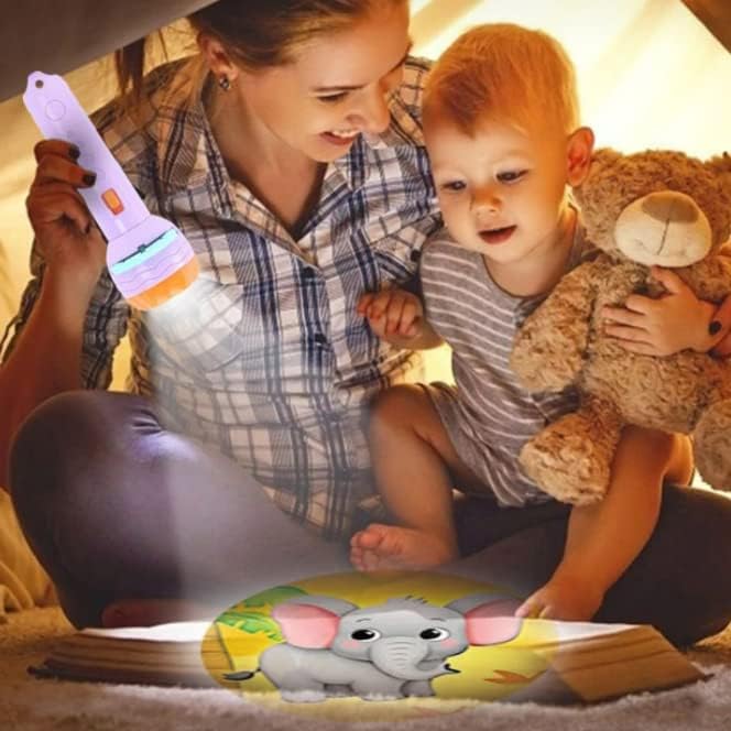 Kids Projector Flashlight with 3 Slides & 24 Images