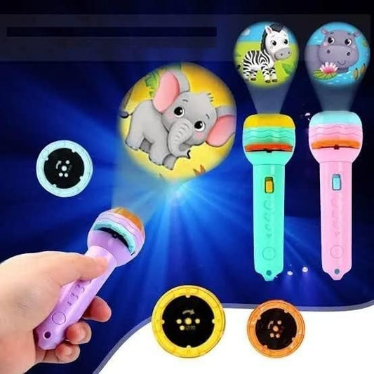 Kids Projector Flashlight with 3 Slides & 24 Images