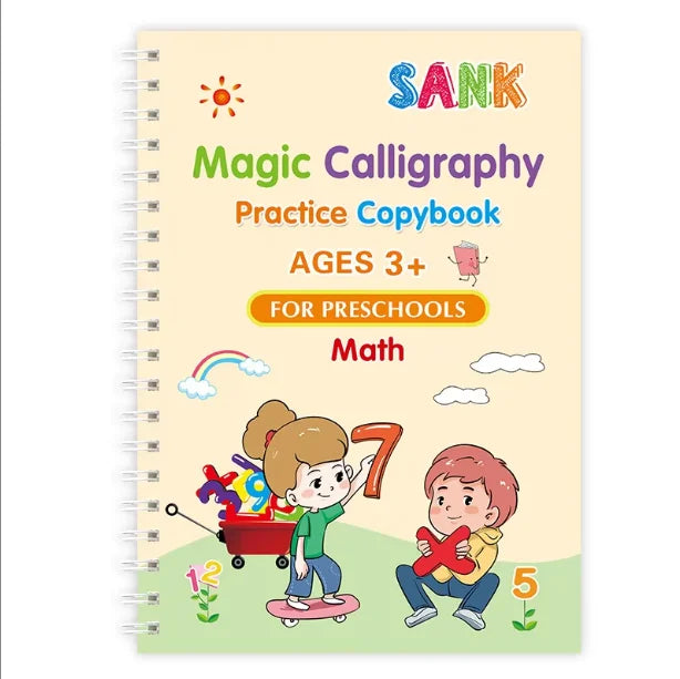 Sank Magic Practice Copybook Set – 4 Books with 10 Refills & Pen Holder