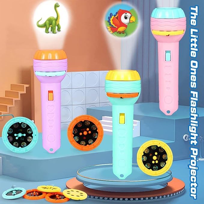 Kids Projector Flashlight with 3 Slides & 24 Images