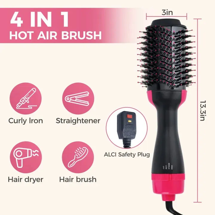 3-in-1 One Step Hot Air Brush & Hair Dryer
